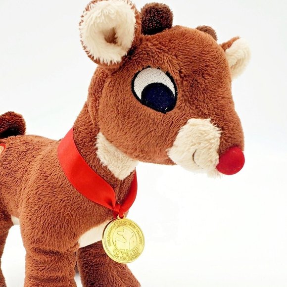 Rudolph the Red Nosed Reindeer Plush Stuffed Toy Dan Dee 50th 10" Tall Christmas - Picture 2 of 8
